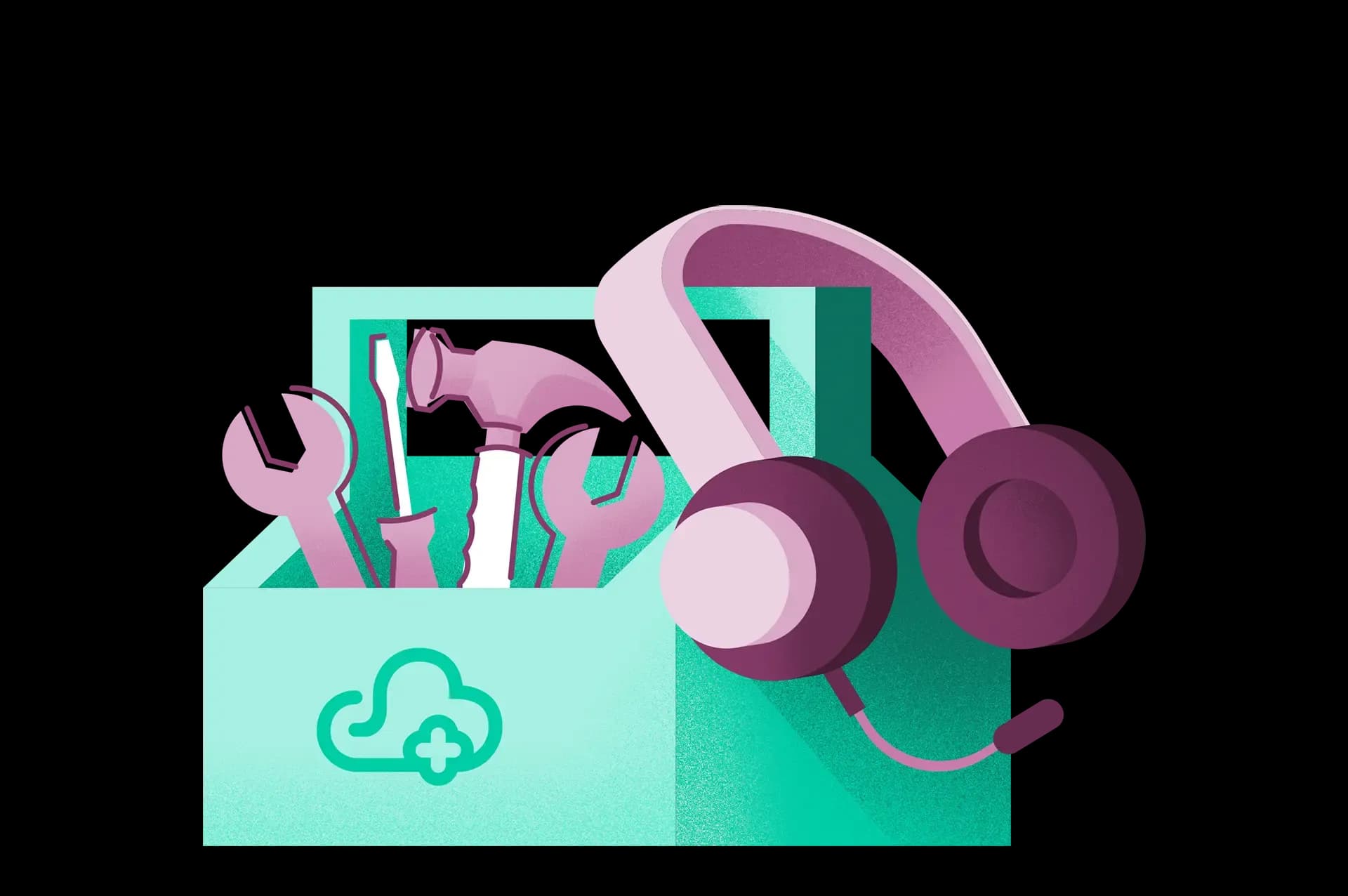 Illustration of ezyVet support.
