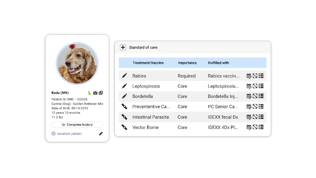 ezyVet SOCs UI