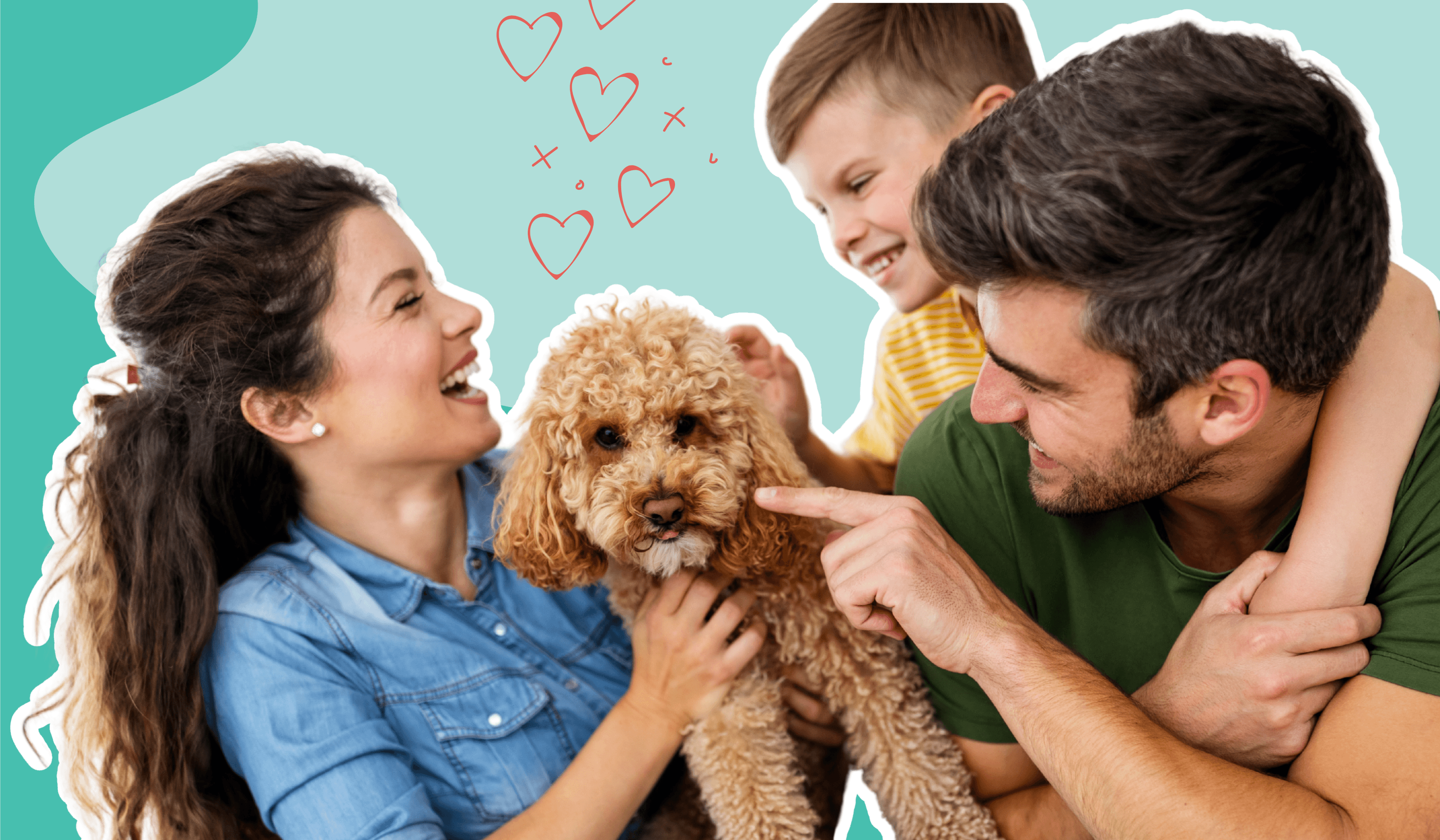 Happy family with puppy 1030 x 630